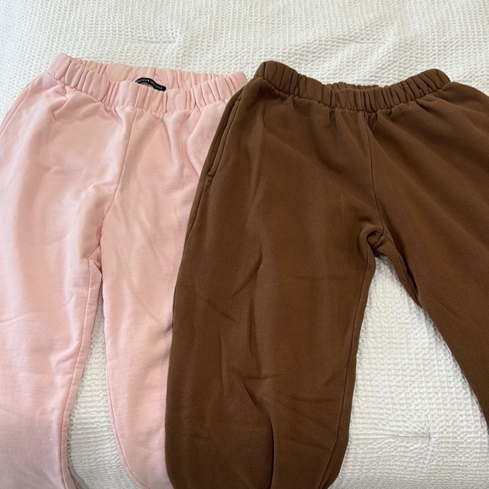 Brandy Pink and Brown Jogger Pants set of 2